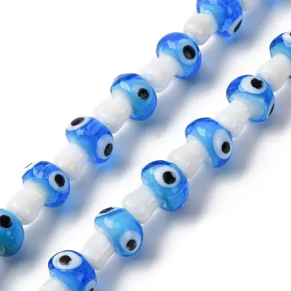 Handmade Evil Eye Lampwork Beads Strands