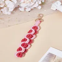 1Pc Woven Cotton Rope Flower Wrist Strap Pendant Decorations