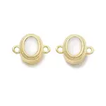 Brass Natural Black Lip Shell Epoxy Magnetic Clasps