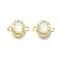 Brass Natural Black Lip Shell Epoxy Magnetic Clasps