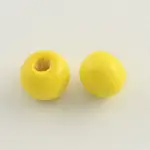 Dyed Natural Wood Beads