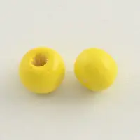 Dyed Natural Wood Beads