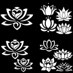 4Pcs 4 Styles PET Waterproof Self-adhesive Car Stickers