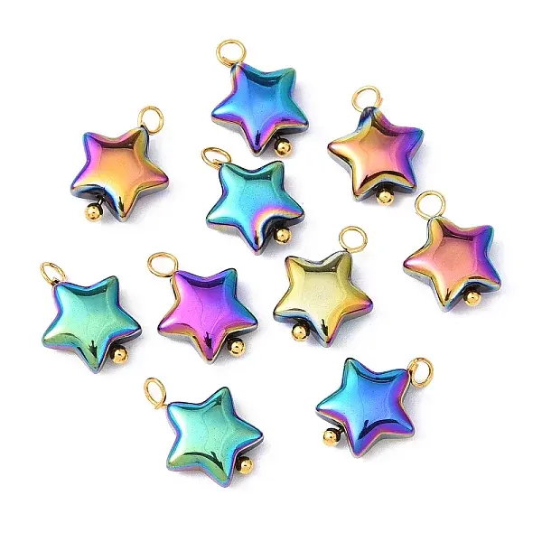 10Pcs Glass Pendants