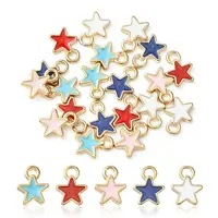 20Pcs 5 Styles Alloy Enamel Charms