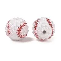 Sport Theme Opaque Acrylic Resin Beads