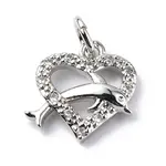 Brass Micro Pave Cubic Zirconia Charms