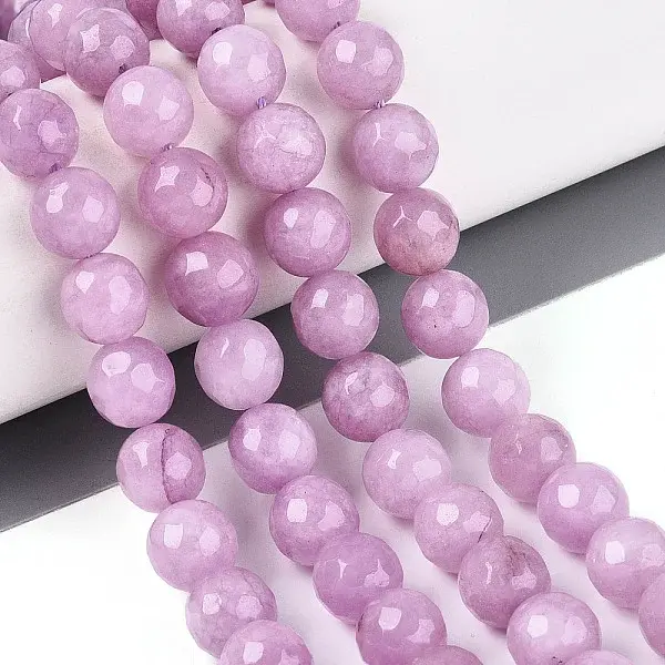 Natural White Jade Bead Strands