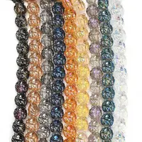 Mixed Styles Electroplate Glass Bead Strands