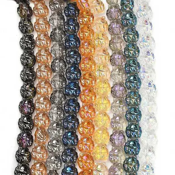 Mixed Styles Electroplate Glass Bead Strands