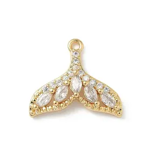 Brass Micro Pave Cubic Zirconia Pendants