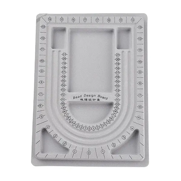 (Defective Closeout Sale: Corner damaged) Plastic Bead Design Boards for Necklace Design