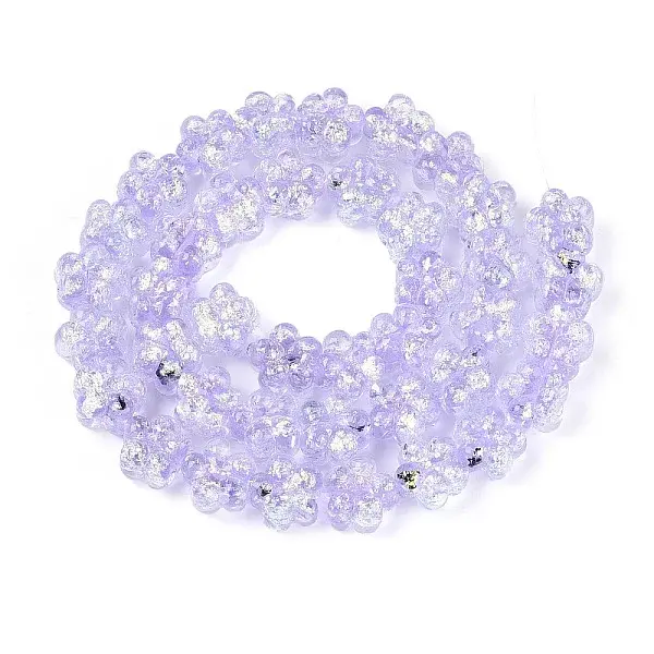 Handmade Foil Lampwork Beads Strands