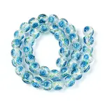Handmade Foil Lampwork Beads Strands