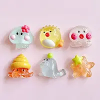 Transparent Glitter Ocean Resin Cabochon