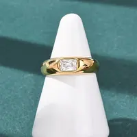 304 Stainless Steel Wide Band Finger Rings