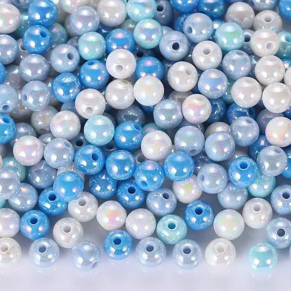 400Pcs 4 Colors Opaque Acrylic Beads