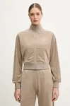 Guess Velúrová mikina Guess COUTURE