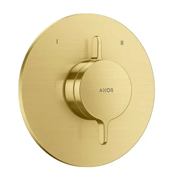 Axor One - Baterie pod omítku, pro 2 spotřebiče, kartáčovaná mosaz 48415950