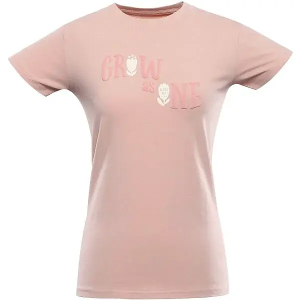 ALPINE PRO SUMEKA Dámské triko s krátkým rukávem, lososová, velikost