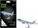 Model Kit Boeing 747 Transport Aircraft "Air Force One Presidential Plane" United States Air Force (Moderate Difficulty) Steel Model by Metal Earth