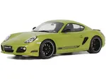2012 Porsche Cayman R Green with Black Side Stripes 1/18 Model Car by GT Spirit