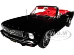 1964 1/2 Ford Mustang Convertible Raven Black with Red Interior "American Muscle" Series 1/18 Diecast Model Car by Auto World