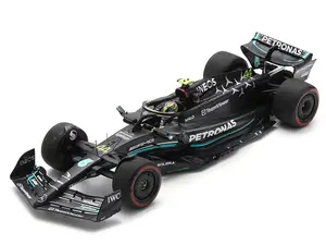 Mercedes-AMG F1 W14 E Performance 44 Lewis Hamilton "Petronas" 3rd Place Formula One F1 "British GP" (2023) with Acrylic Display Case 1/18 Model Car