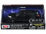 2022 Ford Police Interceptor Utility Black Unmarked "Custom Builders Kit" "Law Enforcement and Public Service" Series 1/43 Diecast Model Car by Motor