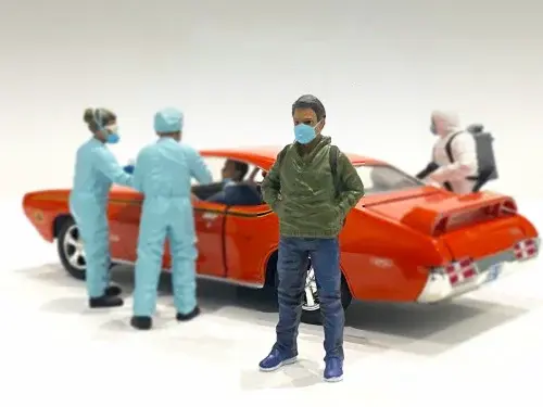 Hazmat Crew Figurine V for 1/18 Scale Models by American Diorama