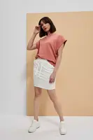 Krátká sukně nad kolena - ecru