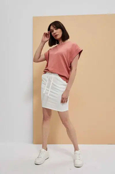 Krátká sukně nad kolena - ecru