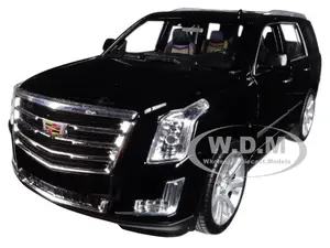 2017 Cadillac Escalade with Sunroof Black 1/24-1/27 Diecast Model Car by Welly