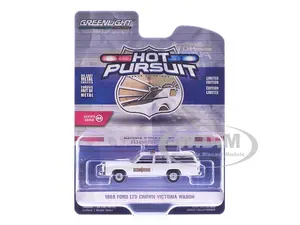 1988 Ford LTD Crown Victoria Wagon "Illinois State Police" White "Hot Pursuit" Series 46 1/64 Diecast Model Car by Greenlight