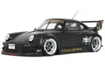 2010 Porsche RWB 964 "Stella Artois" Matt Black 1/18 Model Car by GT Spirit