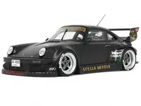2010 Porsche RWB 964 "Stella Artois" Matt Black 1/18 Model Car by GT Spirit