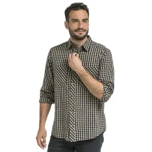 Bushman Pánska kockovaná košeľa Arsuk, modrá XXXL