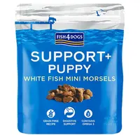 FISH4DOGS Maškrty pre šteniatka s kúskami ryby a prebiotikami 150 g