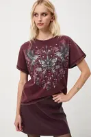 Bavlněné tričko Medicine dámské, vínová barva