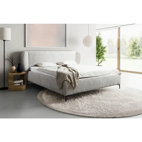 MID.YOU ČALOUNĚNÁ POSTEL, 180/200 cm, béžová