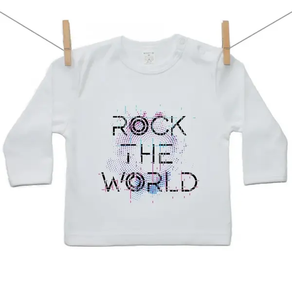 Boodyy Tričko s dlhým rukávom Rock the world 92 (18-24 mesiacov)