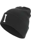 Knitted hat with letter cuff I