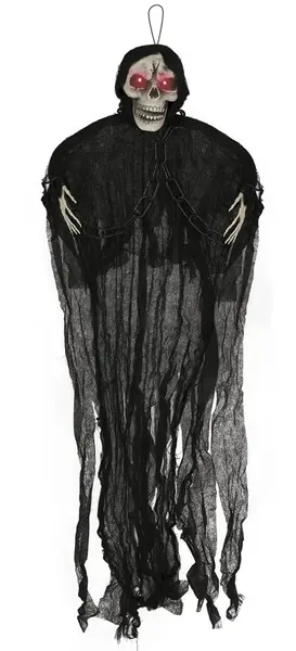 Visiaca dekorácia Kostra s reťazou s efektmi 90cm