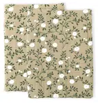 A Little Lovely Company - Mušelínové plienky, blossom - dark sage - 2 ks