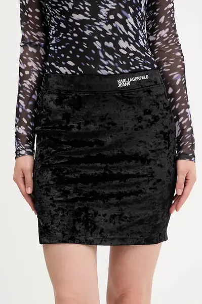 Velurová sukně Karl Lagerfeld Jeans