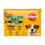 PEDIGREE Kapsička s hovädzím, jahňacím a močacím v šťave 4pack