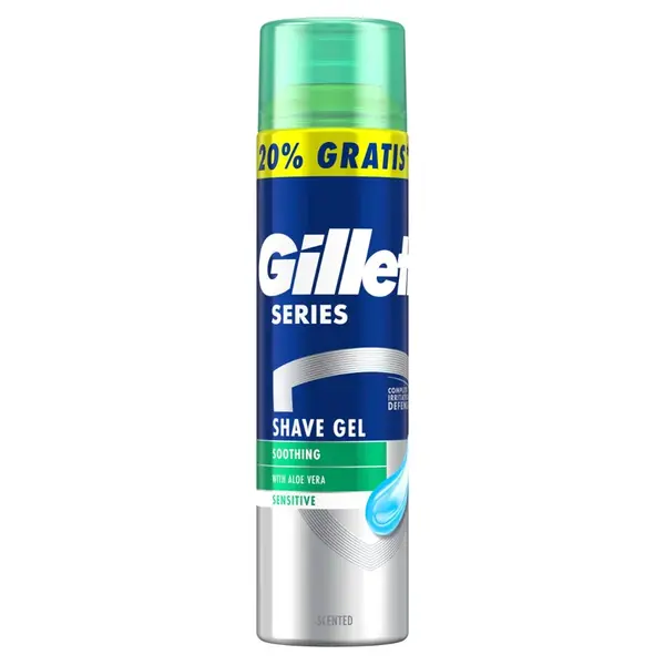 Gillette Series Upokojujúci Gél Na Holenie S Aloe Vera, 240ml