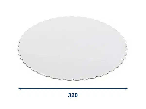 100 ks - Lepenková podložka pod dort bílá O32cm