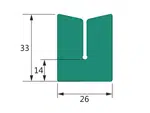 10 ks - Pěnový polyetylén Profil RS 25-35 (1ks=2bm)