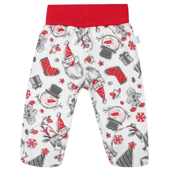 Dojčenské bavlnené polodupačky Christmas, vel. 62 (3-6m)